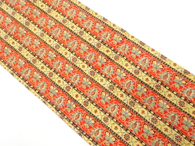 JAPANESE KIMONO / ANTIQUE FUKURO OBI / SILK / WOVEN STRIPE